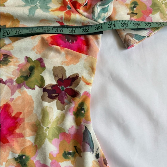 Calvin Klein Multicolor Floral Long Sleeve Dress 4 - Picture 8 of 11